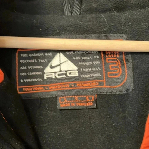 Nike ACG multi pockets orange blue  jacket with hood - Picture 8 of 13